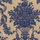 Флизелиновые обои "Bouquet" производства Loymina, арт.GT2 021, с классическим рисунком дамаска-медальона темно-синего цвета на бежевом фоне, купить в шоу-руме в Москве, бесплатная доставка